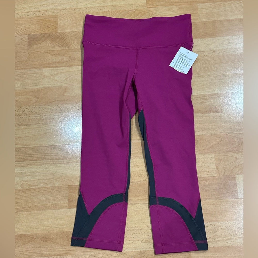 Brand New Lululemon Throwback Inspired HR Crop 21”